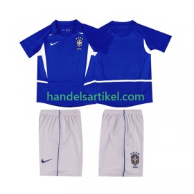 Brasilien Retro Kinder Auswärts Trikotsatz 2002 Kurzarm